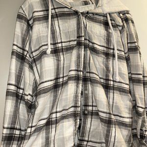 2 American Eagle flannels, Size M & XS.